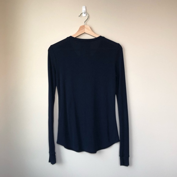 L.A.M.B. navy top with ruffle detail - Picture 3 of 3
